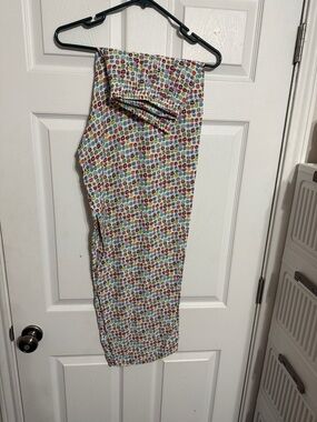 Wide Leg Women's Pants in Multicolor Dot Print
